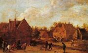 Village scene    David Teniers